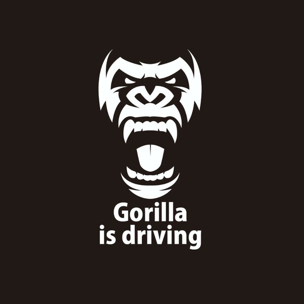 Gorilla is driving カッティングステッカー　ゴリラ