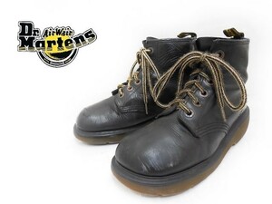 希少廃盤英国製 Dr.Martens ドクターマーチン 6ホールブーツ 靴 ブラック系 UK5/24cm f-2762 メンズ/レディース対応