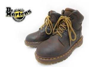 希少廃盤英国製 Dr.Martens ドクターマーチン プレーントゥワークブーツ 靴 ダークブラウン系 UK5/24cm f-2766 メンズ/レディース対応
