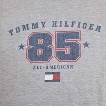 90's USA製 TOMMY JEANS トミージーンズ クルーネック半袖プリントTシャツ メンズUS-XXLサイズ 杢グレー オールド t-2047n_画像6