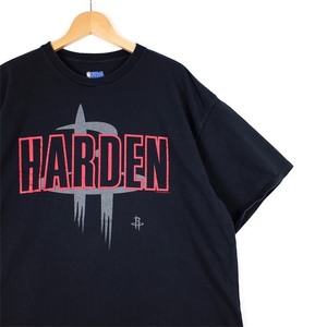 NBA Houston Rockets HARDEN クルーネック半袖プリントTシャツ メンズUS-2XLサイズ ブラック ヒューストンロケッツ t-2197n