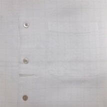 アイゾッド IZOD シルク混紡 半袖チェックシャツ ボックス型 シルクシャツ メンズ US-XLサイズ チェック柄 アイボリー系 hs-9942n_画像6