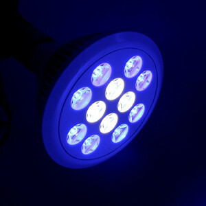 アクアリウムライト 24W 青8 白4灯 水槽照明 水草 植物育成 海水 LEDライト スポットライト