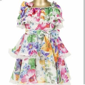 新品同様 バナナチップス 花柄 ワンピース 150 発表会 撮影会