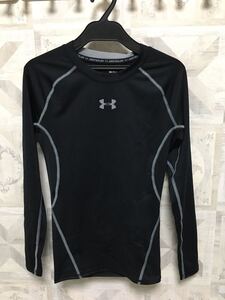 UNDER ARMOUR メンズ ヒートギア ロングスリーブ Sサイズ ブラック 1358549