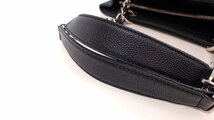 1円超美品☆シャネル☆キャビアスキン　マトラッセ　GST　Ｗチェーンショルダー　トートバッグ　黒　SV金具【CHANEL】_画像7