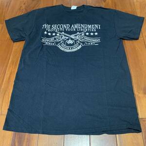 沖縄 米軍放出品 ミリタリー Tシャツ オシャレ ファッション 古着 ビンテージ MEDIUM ブラック (管理番号Y81)