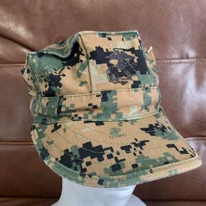 海兵隊実物 米軍 USMC ウッドランドマーパット キャップ キャンプ アウトドア サバゲーRECON/MARSOC MEDIUM (管理番号AB25)