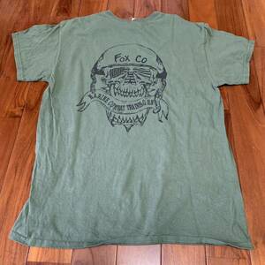 沖縄 米軍放出品 USMC MARINE FOX CO Tシャツ ミリタリー オシャレ ファッション ビンテージ リメイク アレンジ MEDIUM (管理番号DE19)