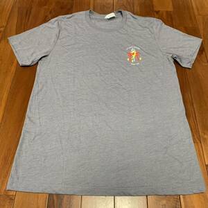 沖縄 米軍放出品 OKINAWA JAPAN ミリタリー 半袖 Tシャツ トレーニング ランニング 筋トレ スポーツ オシャレ グレー LARGE (管理番号DE44)