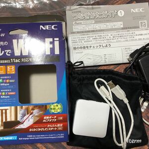 NEC PA-W500P-W Aterm Wi-Fiポータブルルーター　 無線LAN