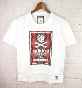 LST7770 adidas アディダス NEIGHBORHOOD ネイバーフッド Tシャツ XS 未使用 ホワイト系（クリックポスト可）