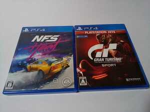 PS4 ニード・フォー・スピード ヒート グランツーリスモ スポーツ 2本セット