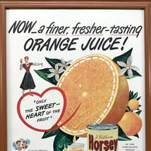 ■即決◆1948年(昭和23年) Horsey フロリダ オレンジジュース【B4-7251】アメリカ ビンテージ雑誌広告【B4額装品】当時物/本物広告★同梱可_画像4