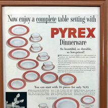 ■即決◆1954年(昭和29年) PYREX オールド パイレックス ミルクガラス【B4-5636】アメリカ ビンテージ雑誌広告【B4額装品】当時物 ★同梱可_画像4