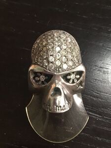 定価39,990円 HOLLOOW EDWARD SKULL RING 17号 SV925 ☆ スカルリング シルバー ホロウ HOLLOW ジルコニア ホロー