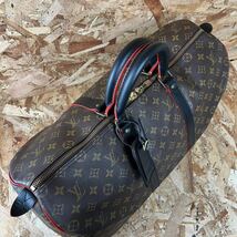 【極美品】LOUIS VUITTON ルイヴィトン　モノグラム　キーポル50 ボストンバッグ 腕掛け ブラック レザー 旅行カバン VI882_画像3