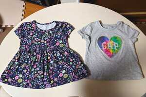 babyGAP baby Gap short sleeves tunic short sleeves T-shirt 2 pieces set 95 2years Kids girl summer clothing 