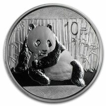 [保証書・カプセル付き] 2015年 (新品) 中国「パンダ」純銀 1オンス 銀貨_画像1