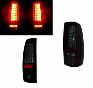 GMC Sierra Chevrolet Silverado K-1500 C-1500 LED black tail lamp left right set NEWSTYLE specification reflector tail light free shipping 