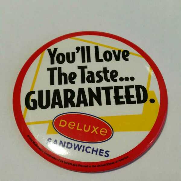 ◆即決送料込み◆96年製Mc Donald's マクドナルド アーチデラックス カンバッジ/缶バッジアメリカン雑貨アメトイアドバタイズ