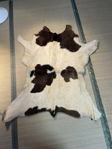  кожа коврик корова белый * чёрный Mini коврик общая длина 114cm ковровое покрытие коврик 