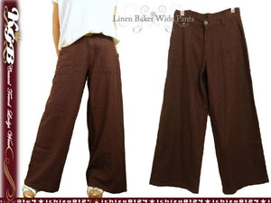 4L Brown Baker брюки linen лен женский весна лето широкий брюки новый товар 
