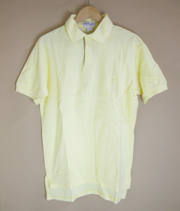 #burberrys[ Burberry z] yellow color polo-shirt with short sleeves M men's #