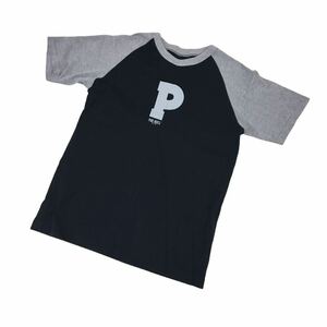 ND029-⑦ 日本製 PINK HOUSE ピンクハウス 半袖 Tシャツ Tee トップス プルオーバー クルーネック コットン 綿100% 黒 グレー レディース M