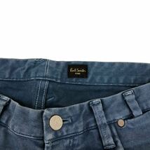 H495 Paul Smith JEANS ポールスミスジーンズ ジーンズ ロング パンツ ボトムス ブルー系 ボタンフライ ストレッチ メンズ L_画像9