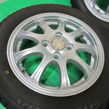 N-ONE 155/65R14 冬用2019年バリ山スタッドレス 80%-85%山 ブリヂストン VRX 4本 4穴PCD100 +44 N-BOX タント スペーシア ワゴンR 中古新潟_画像2