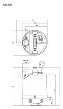 水中ポンプ ツルミポンプ LB-480J 水中ハイスピンポンプ 非自動型 200V　吐出口径　50mm_画像4