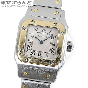 101590619 1円 カルティエ Cartier サントスガルベ SM 時計 腕時計 レディース クォーツ式 電池式 SS YG ビス W20012C4 不動 ジャンク 現状