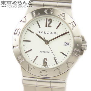 101594449 1円 ブルガリ BVLGARI ディアゴノ スポーツ 時計 腕時計 メンズ 自動巻 オートマチック SS 白文字盤 LCV35S