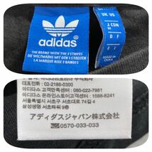 1519《adidas アディダスオリジナルス》トレフォイルロゴ 03ナンバリングプリント 3本ライン コットン 半袖 Tシャツ ブラック×ホワイト M_画像5