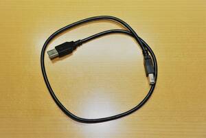 【中古品】USB_A(オス)=USB_B(オス) ケーブル 60㎝(実測68㎝コネクタ含む)