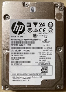 Жесткие диски  электризация 8 час 58 минут 2.5 дюймовый SAS 15Krpm 600GB 12Gbps 128MB cache HP SVBP0600S5xeN015: Seagate ST600MP0035 OEM считывание и запись осмотр settled (16)купить NAYAHOO.RU