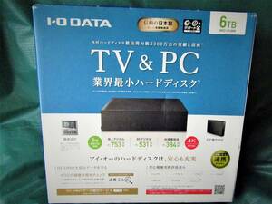 ハードディスク 外付け I・O DATA 新品 未開封 ハードディスク 6TB 未使用 PC TV対応 USB 3.1 アイオーデータ HDCZ-UTL6KB 日本製 周辺機器