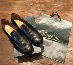  new goods unused Paraboot ADONIS UK12 30~31cm black domestic regular goods Loafer large size Paraboot Adonis Goodyear made law all weather type sole 