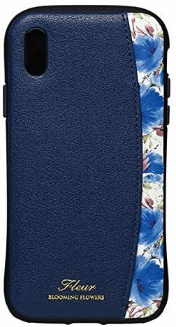 送料無料【訳あり・未使用品】iPhoneX iPhoneXs(5.8インチ)ケース ネイビー FLEUR NAVY 衝撃吸収 耐衝撃 カードポケット NATURAL design