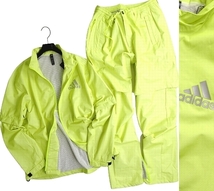 ■adidas GOLF アディダス ゴルフ 定2.7万 ニットラミネーション 2way ジャケット パンツ セット レインスーツ FI7904 SY L▲090▼bus7079d_画像1