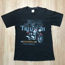 Triumph Bonneville トライアンフ ボンネビル Tシャツ Mサイズ 古着 グッズ コレクション 色褪せ、使用感あり_画像1