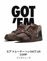 新品未使用 SNKRS購入 Travis Scott × NIKE AIR TRAINER 1 / CJ CACT.US CORP サイズ28cm / US10 DR7515-200 カクタスジャック トラヴィス_画像8