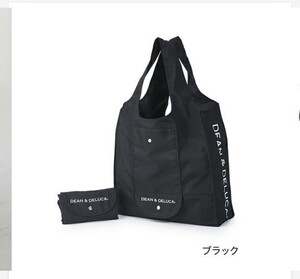 新品 ディーン&デルーカ ショッピングバッグ ブラック