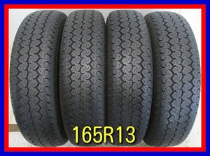 ■中古タイヤ■ 165R13 6PR BRIDGESTONE RD-603 STEEL トラック等 夏タイヤ オンロード４本セット 激安 送料無料 U271