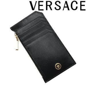 VERSACE Versace . bell search brand purse card-case key ring leather medu-sa Logo black DP37855-DVTE4-D41OH
