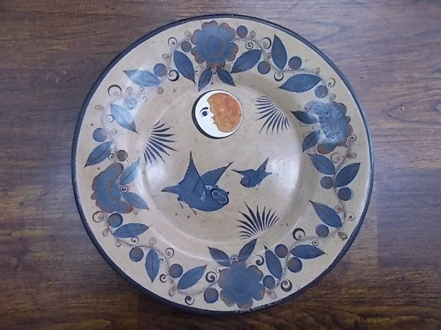 Javier Ramos Lucano作 絵皿 飾り皿 メキシコ トナラ フォークロア 