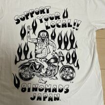 ヘルズエンジェルス　ハーレー　バイカー　チョッパー　タトゥ　TATTOO Tシャツ　タトゥー　白_画像2