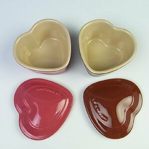 ◆未使用◆LE CREUSET◆ルクルーゼ 7点セット（5箱）◆ラムカン◆プチラムカン◆赤◆ピンク◆オレンジ◆ブラウン◆PLAZA限定◆ウェーブ◆の画像9