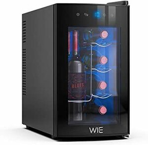 ブラック 8本 ワインセラー 最新 ペルチェ超静音式 省エネ 小型 WIE ワインクーラー コンパクトモデル 8本収納 